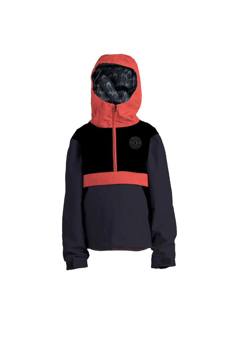 Load image into Gallery viewer, Airblaster Youth Trenchover Black/Hot Coral - FULLSEND SKI AND OUTDOOR
