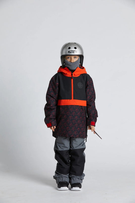 Airblaster Youth Trenchover Black/Hot Coral - FULLSEND SKI AND OUTDOOR