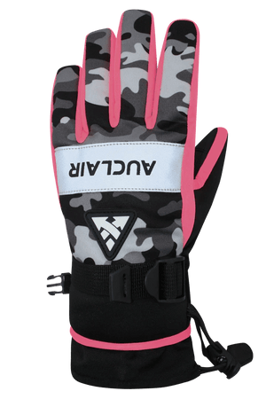 Auclair Kids Camo Flash Glove Pink/Camo - FULLSEND SKI AND OUTDOOR