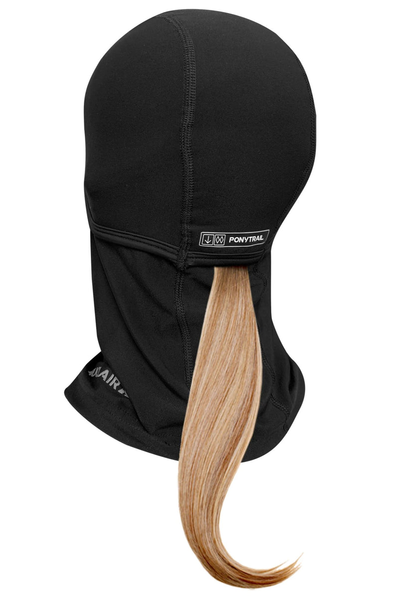 Load image into Gallery viewer, Auclair Ponytrail Balaclava Black - FULLSEND SKI AND OUTDOOR
