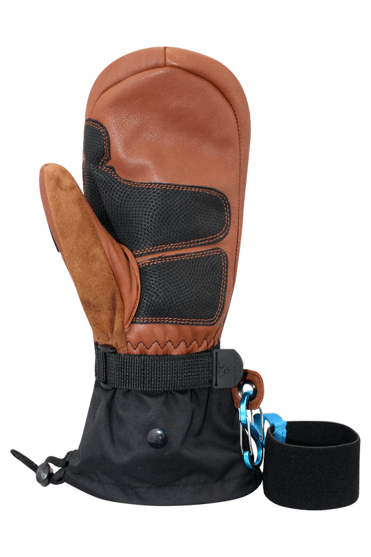 Load image into Gallery viewer, Auclair Women&#39;s Alpha Beta Fingermitts Black/Cognac - FULLSEND SKI AND OUTDOOR
