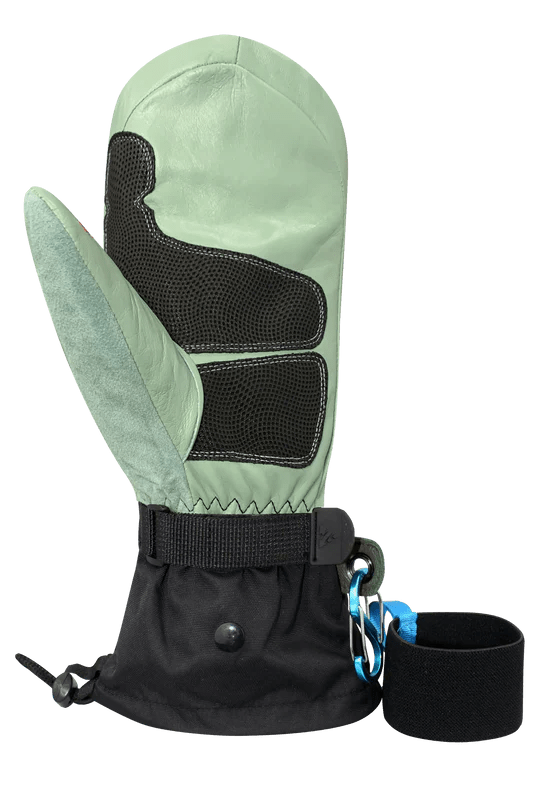 Load image into Gallery viewer, Auclair Women&#39;s Alpha Beta Fingermitts Black/Sage - FULLSEND SKI AND OUTDOOR
