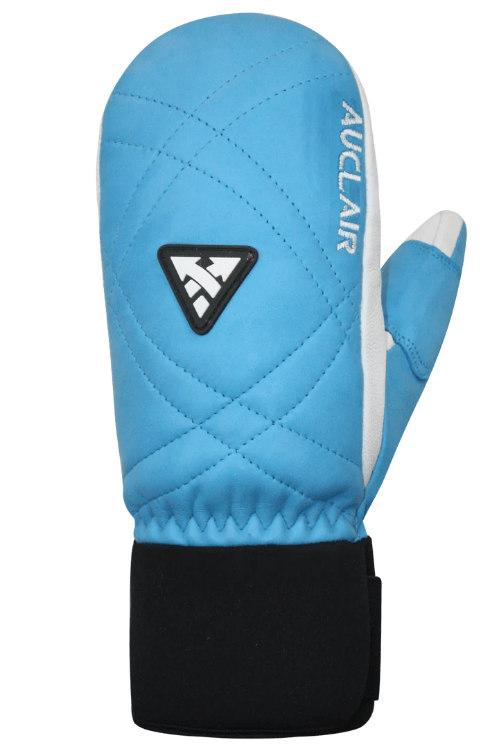 Load image into Gallery viewer, Auclair Women&#39;s Crosswind Mitts Blue/White - FULLSEND SKI AND OUTDOOR
