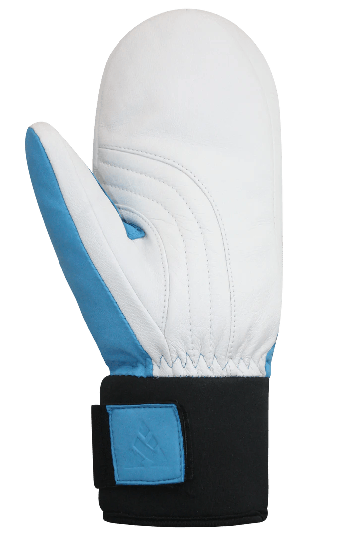 Load image into Gallery viewer, Auclair Women&#39;s Crosswind Mitts Blue/White - FULLSEND SKI AND OUTDOOR
