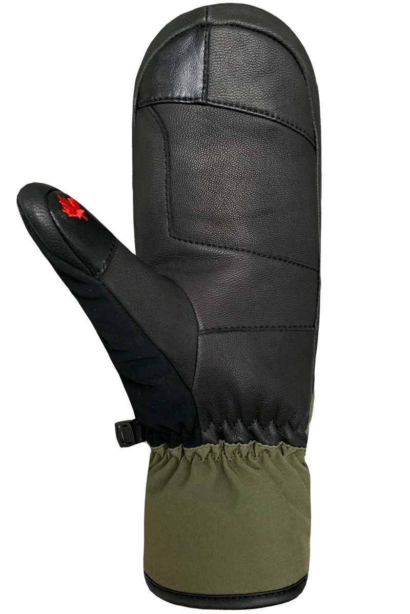 Load image into Gallery viewer, Auclair Women&#39;s Snow Angel Mitts Black/Cognac/Khaki - FULLSEND SKI AND OUTDOOR
