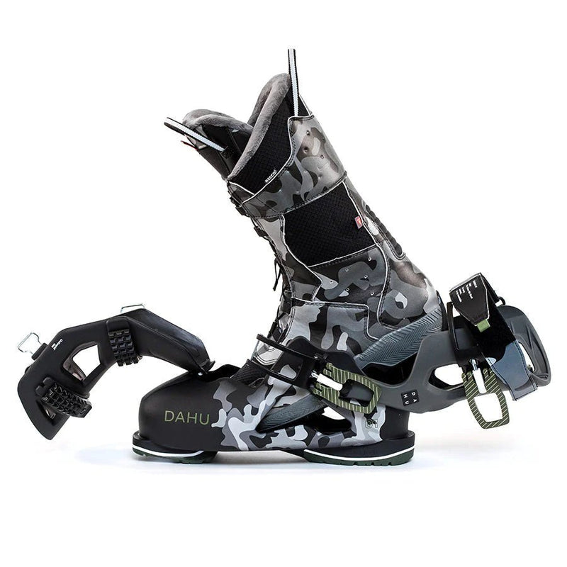 Load image into Gallery viewer, Dahu Ecorce 01 Basalt Black and Green Camo Boots 2023 - FULLSEND SKI AND OUTDOOR
