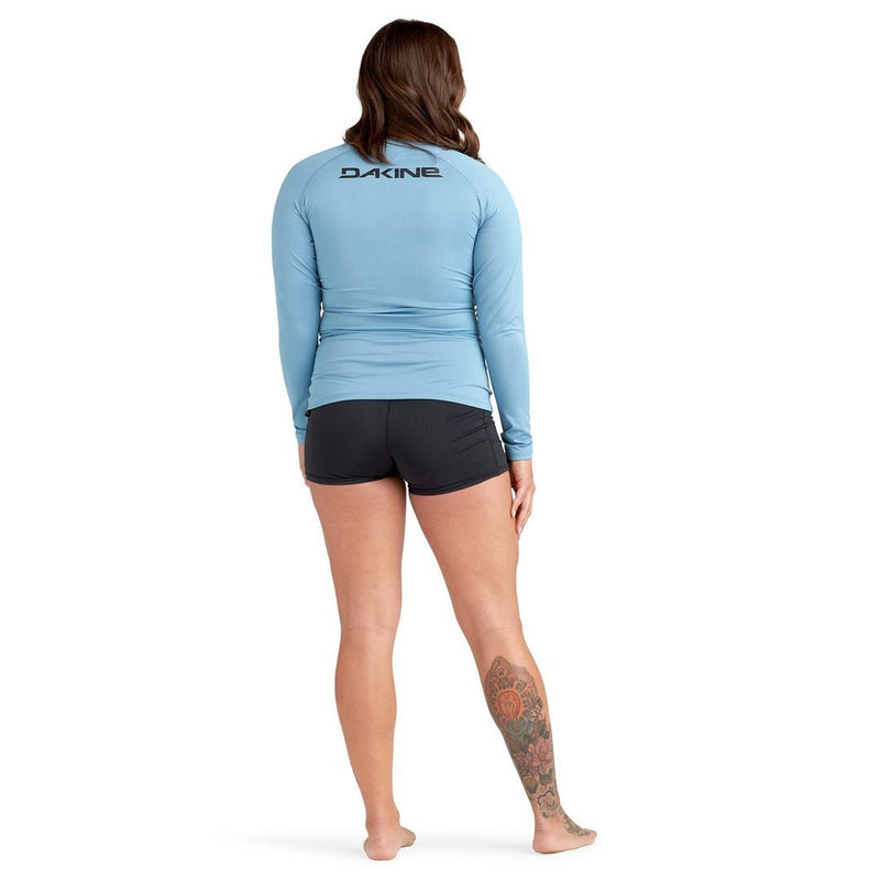 Load image into Gallery viewer, Dakine HD Women&#39;s Snug Fit Long Sleeve Rashguard Blue - FULLSEND SKI AND OUTDOOR
