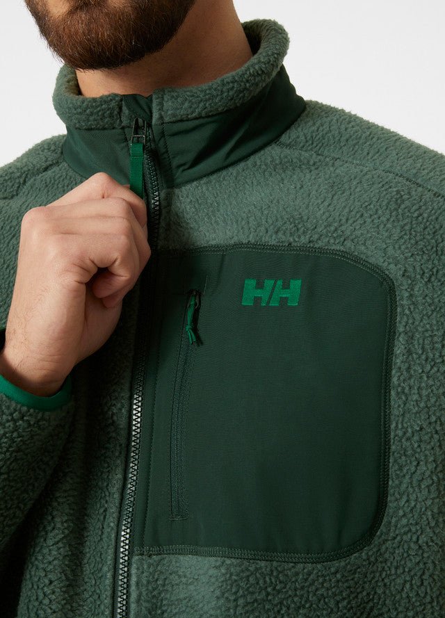 Helly Hansen Panorama Pile Fleece Block Jacket Darkest Spruce - FULLSEND SKI AND OUTDOOR