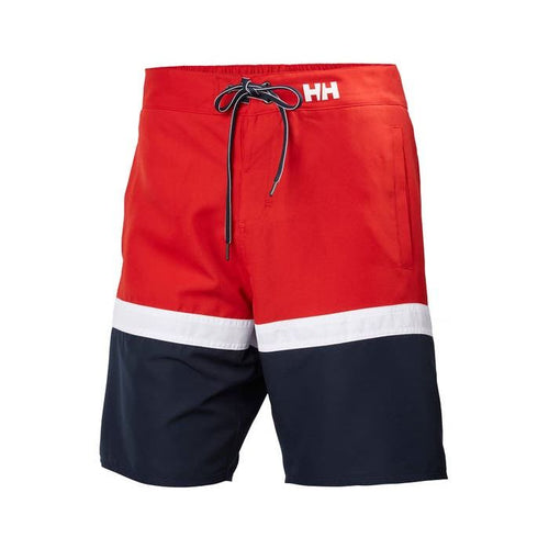 Helly Hanson Marstand Swim Trunks Red and Navy - FULLSEND SKI AND OUTDOOR