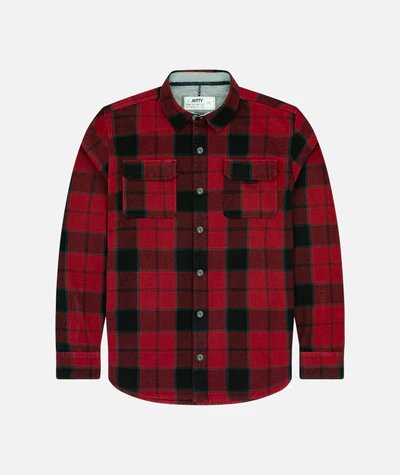 Jetty Arbor Flannel Red - FULLSEND SKI AND OUTDOOR