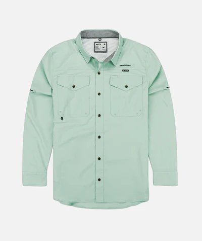 Jetty Bowline Guide Shirt Mint - FULLSEND SKI AND OUTDOOR