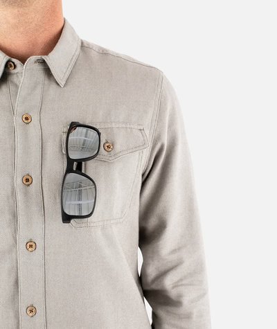 Load image into Gallery viewer, Jetty Essex Oyster Twill Shirt Heather Grey - FULLSEND SKI AND OUTDOOR
