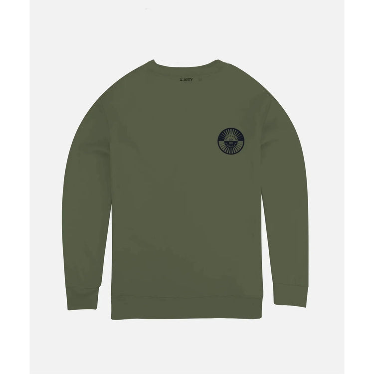 Jetty Indo Pullover Crew Military 2023 - FULLSEND SKI AND OUTDOOR