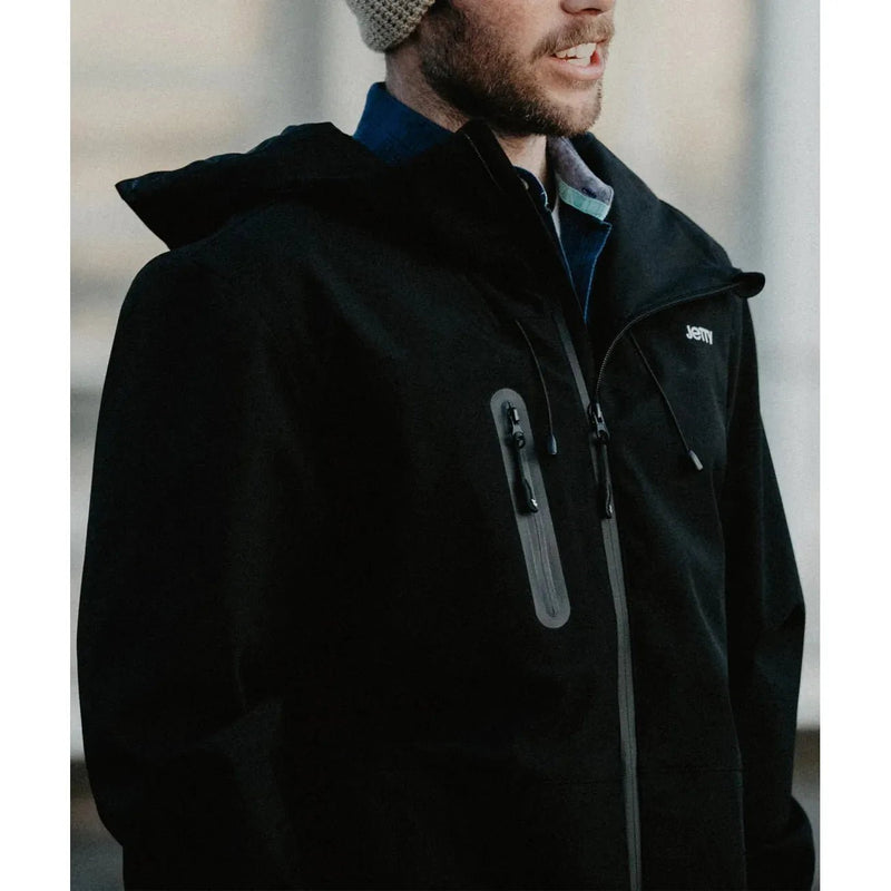 Load image into Gallery viewer, Jetty Oyster Shell Jacket Black - FULLSEND SKI AND OUTDOOR

