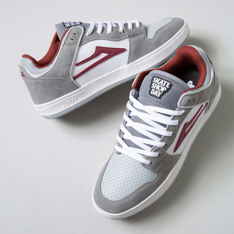 Load image into Gallery viewer, Lakai Telford Low SMU Skate Day Grey/Burgundy - FULLSEND SKI AND OUTDOOR

