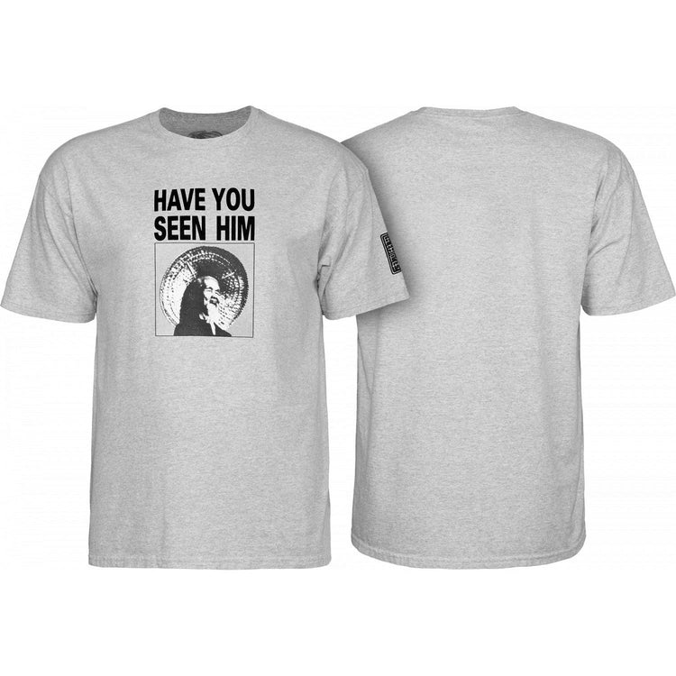 Powell Peralta Have You Seen Him Shirt Grey - FULLSEND SKI AND OUTDOOR