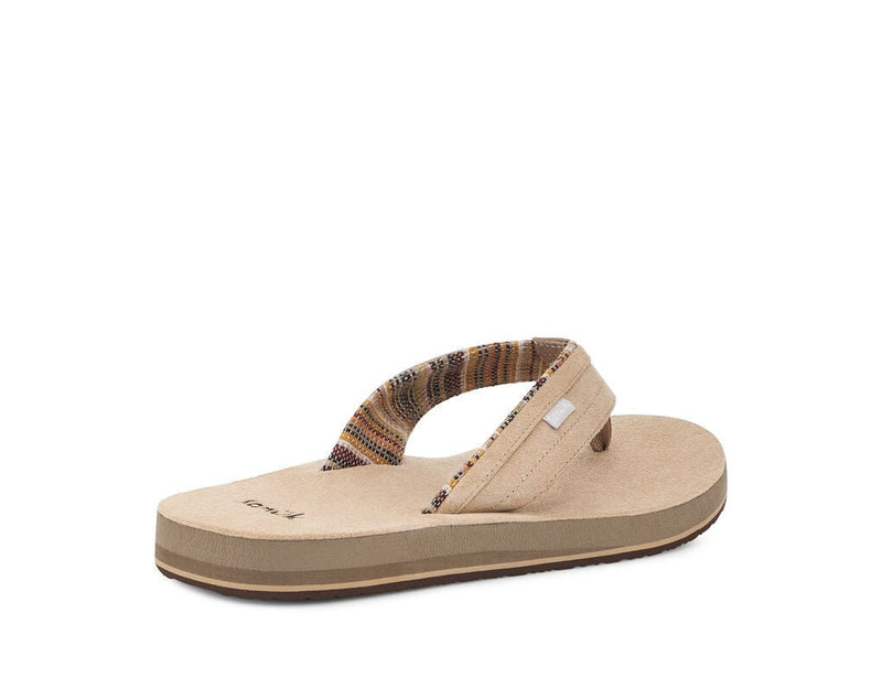 Load image into Gallery viewer, Sanuk Ziggy ST Suede Flip Flops Tan - FULLSEND SKI AND OUTDOOR
