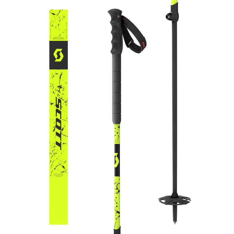 Load image into Gallery viewer, Scott Pro Adjust SRS Poles Fluo Yellow - FULLSEND SKI AND OUTDOOR

