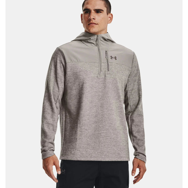Load image into Gallery viewer, Under Armour Specialist Grid 1/2 Zip Hoodie Pewter 2023 - FULLSEND SKI AND OUTDOOR
